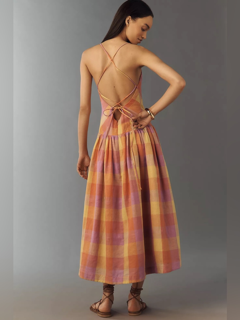 Jacquie The Label Juna Drop-Waist Dress, NWT, size S